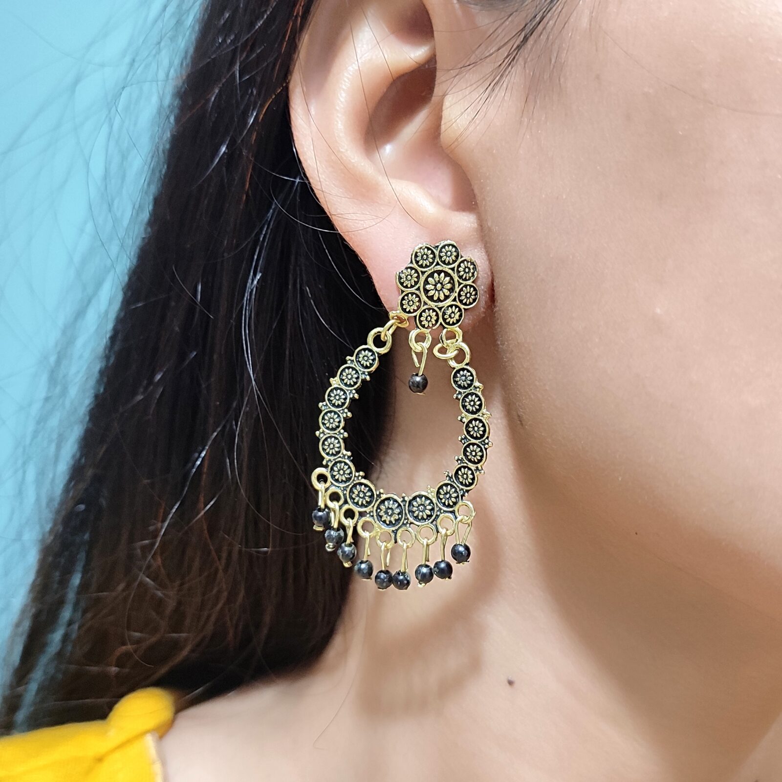 Latest design Black color Earrings - Johar Kamal | Women's earrings,  Earrings, Black earrings